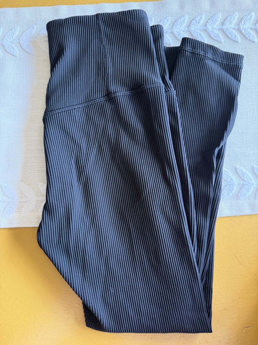 Athleta Black Ribbed Leggings